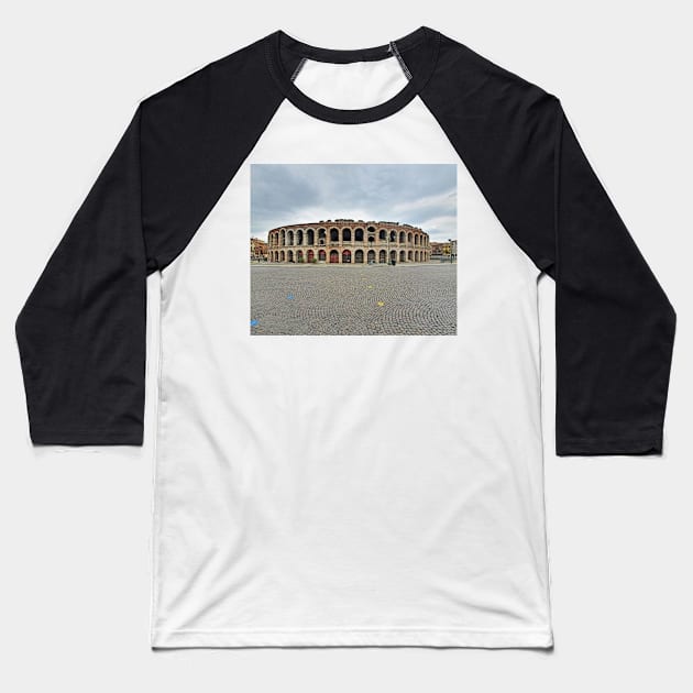 Verona Arena amphitheatre view Baseball T-Shirt by TDArtShop